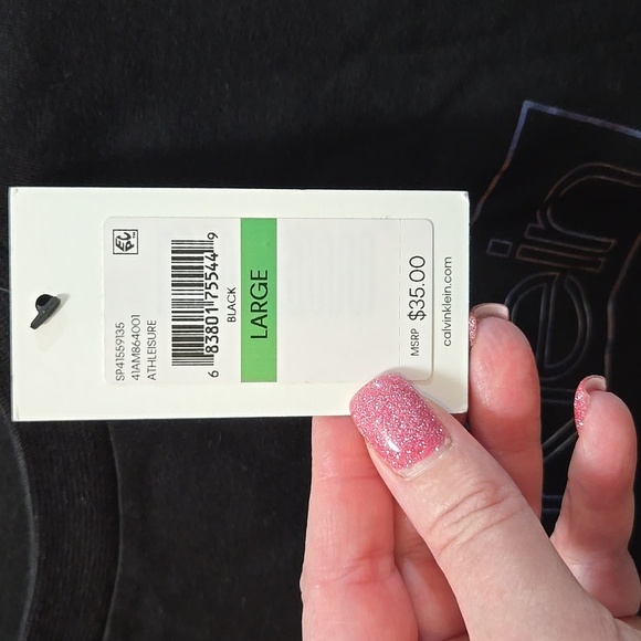 Calvin Klein Jeans Men's Black Logo T-Shirt Large NWT - Picture 5 of 5